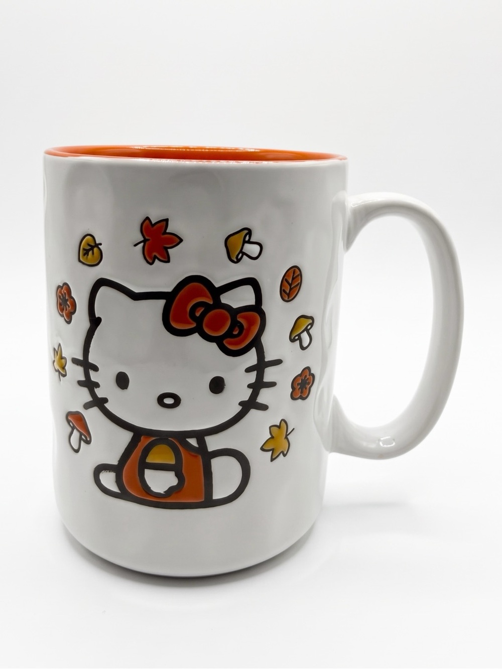 Sanrio Hello Kitty Autumn Leaves & Mushrooms Ceramic Mug – 17 oz